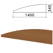 Экран-перегородка «Монолит», 1400х16х340 мм, цвет орех (КОМПЛЕКТ С ФУРНИТУРОЙ)