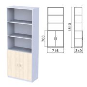 Шкаф полузакрытый «Бюджет», 716х349х1810 мм, дуб шамони светлый (КОМПЛЕКТ)