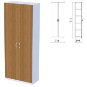 Шкаф закрытый «Бюджет», 716х349х1810 мм, орех французский (КОМПЛЕКТ)