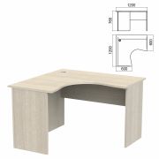 Стол компактный «Арго», 1200х1200х760 мм, левый, ясень шимо (КОМПЛЕКТ)