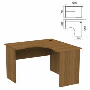 Стол компактный «Арго», 1200х1200х760 мм, правый, орех (КОМПЛЕКТ)