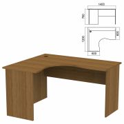 Стол компактный «Арго», 1400х1200х760 мм, левый, орех (КОМПЛЕКТ)