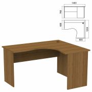 Стол компактный «Арго», 1400х1200х760 мм, правый, орех (КОМПЛЕКТ)