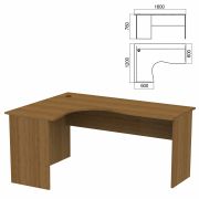 Стол компактный «Арго», 1600х1200х760 мм, левый, орех (КОМПЛЕКТ)