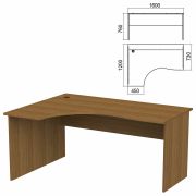 Стол эргономичный «Арго», 1600х1200х760 мм, левый, орех (КОМПЛЕКТ)