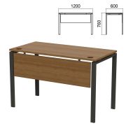 Стол на металлокаркасе «Арго», 1200х600х760 мм, царга, орех (КОМПЛЕКТ)