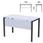 Стол на металлокаркасе «Арго», 1200х600х760 мм, царга, серый (КОМПЛЕКТ)