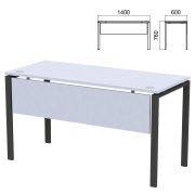 Стол на металлокаркасе «Арго», 1400х600х760 мм, царга, серый (КОМПЛЕКТ)