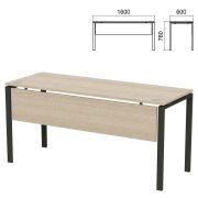 Стол на металлокаркасе «Арго», 1600х600х760 мм, царга, ясень шимо (КОМПЛЕКТ)