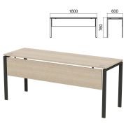 Стол на металлокаркасе «Арго», 1800х600х760 мм, царга, ясень шимо (КОМПЛЕКТ)