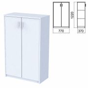 Шкаф закрытый «Арго», 770х370х1220 мм, серый (КОМПЛЕКТ)
