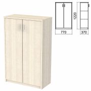 Шкаф закрытый «Арго», 770х370х1220 мм, ясень шимо (КОМПЛЕКТ)