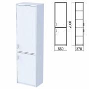 Шкаф закрытый «Арго», 560х370х2000 мм, серый (КОМПЛЕКТ)
