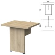 Модуль стола приставного «Приоритет» 800х800х750 мм, кронберг (КОМПЛЕКТ)