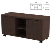 Тумба-креденция «Приоритет» 1200х446х600 мм, 2 двери, венге (КОМПЛЕКТ)