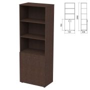 Шкаф полузакрытый «Приоритет» 720х438х2000 мм, 4 полки, венге (КОМПЛЕКТ)