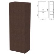 Шкаф закрытый «Приоритет» 720х438х2000 мм, 4 полки, венге (КОМПЛЕКТ)