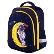 Ранец BRAUBERG KIDS STANDARD, 2 отделения, «Spaceman», СВЕТЯЩИЙСЯ, 36х28х14 см, 271384