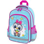 Рюкзак ПИФАГОР SCHOOL, 1 отделение, 3 кармана, «Smart penguin», 38x28х14 см, 271403