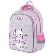 Рюкзак BRAUBERG FAVOUR, 2 отделения, 3 кармана, «Fluffy kittens», 40х29х15 см, 271417