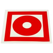 Знак «Кнопка включения пожарной автоматики» КОМПЛЕКТ 4 шт., 200х200 мм, фотолюминесцентный, пленка самоклеящаяся, F10