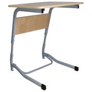 Стол-парта 1-местный регулируемый «Олимп», 600х500х640-760мм, рост 4-6, серый каркас, ЛДСП клён