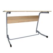 Стол-парта 2-местный нерегулируемый «Олимп», 1200х500х760 мм, рост 6, серый каркас, ЛДСП клён