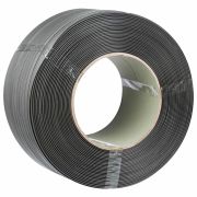 Стреппинг лента полипропиленовая серая, 15 мм х 1 мм, длина 1200 метров, 609094