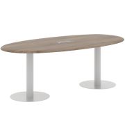 Конференц стол WAVE WOST 2211, дуб сонома/алюминий, 220х110х75.4 см