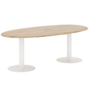 Конференц стол WAVE WOST 2211, бук тиара/белый, 220х110х75.4 см