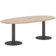 Конференц стол WAVE WOST 2211, бук тиара/антрацит, 220х110х75.4 см