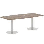 Конференц стол WAVE WCST 2211, дуб сонома/алюминий, 220х110х75.4 см