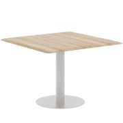 Конференц стол WAVE WCT 1111, бук тиара/алюминий, 110х110х75.4 см