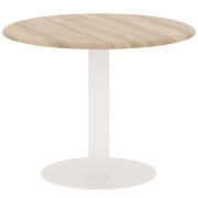 Конференц стол WAVE WCT 110, бук тиара/белый, D100х75.4 см