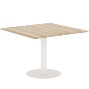 Конференц стол WAVE WCT 1111, бук тиара/белый, 110х110х75.4 см