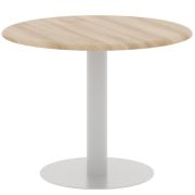 Конференц стол WAVE WCT 110, бук тиара/алюминий, D100х75.4 см