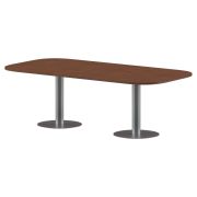 Конференц стол ПРГ-8 Орех Французский/Алюминий 2400х1200