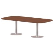 Конференц стол ПРГ-8 Орех Французский/Белый 2400х1200