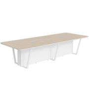 Стол для заседаний LINE СФ-571734.1, дуб светлый/белый премиум, 346х134х75.4 см