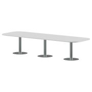 Конференц стол ПРГ-7 Белый/Алюминий 3600х1200