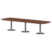 Конференц стол ПРГ-7 Орех Французский/Алюминий 3600х1200