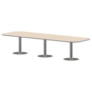 Конференц стол ПРГ-7 клен мультиплекс/Алюминий 3600х1200