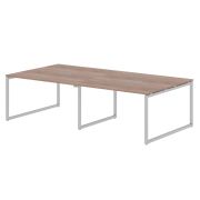 Конференц стол XTEN-Q, 272х140, дуб сонома/алюминий