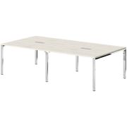 Конференц стол XTEN GLOSS, Сосна Эдмонт/Нержавейка полированная, 272х140.6