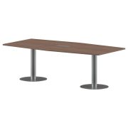 Конференц стол ПРГ-4 Ясень Шимо/Алюминий 2400х1200