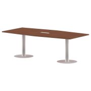 Конференц стол ПРГ-4 Орех Французский/Белый 2400х1200