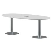 Конференц стол ПРГ-3 Белый/Алюминий 2200х1100