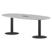 Конференц стол ПРГ-3 Белый/Антрацит 2200х1100