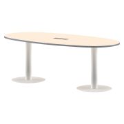 Конференц стол ПРГ-3 клен мультиплекс/Белый 2200х1100