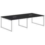 Конференц-стол XTEN-Q XQSCT 2714, дуб юкон/алюминий, 2720х1406х750 мм